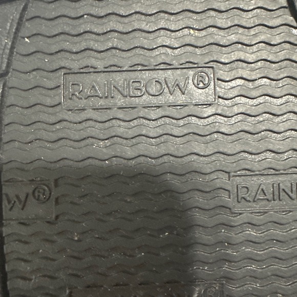 Rainbow Sandals Womens Flip Flops Black Orange Braided Straps - Picture 8 of 9